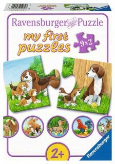 RAVENSBURGER Moje prvé puzzle Zvieracie rodinky 9x2 dieliky